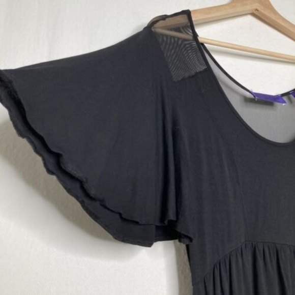 Patrizia Luca Milano Little Black  Cocktail Dress Asymmetrical Hem Size Medium - Picture 8 of 12